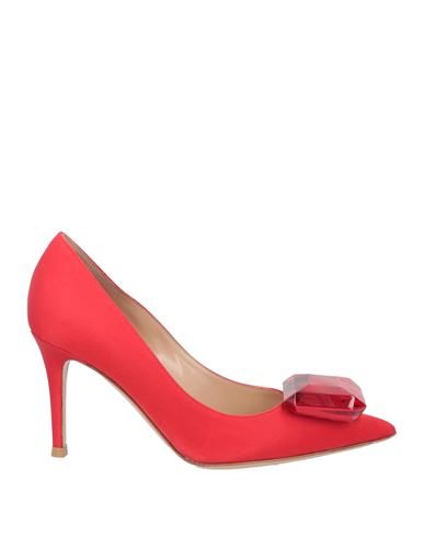 Gianvito Rossi Woman Pumps Tomato Red Size 4 Textile Fibers In Red