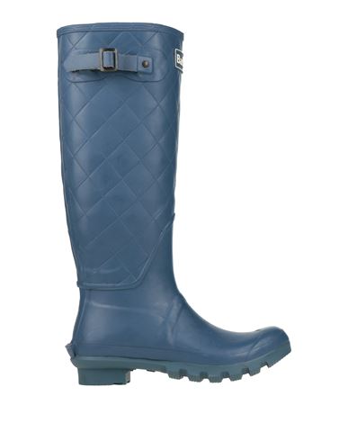 Barbour Woman Boot Slate Blue Size 7 Rubber In Blue