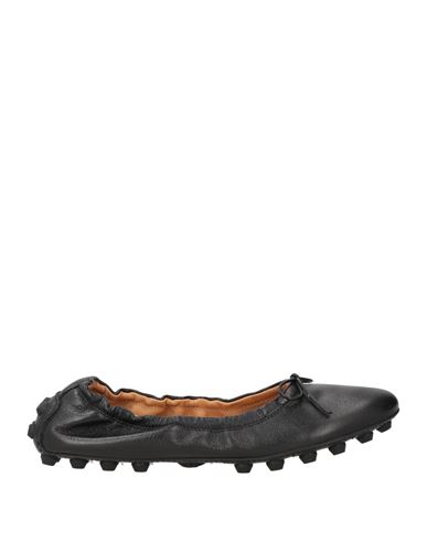 Tod's Woman Ballet Flats Black Size 8 Leather
