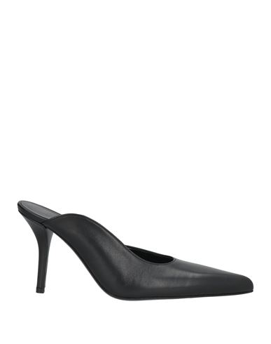 Gia Borghini Woman Mules & Clogs Black Size 7.5 Leather