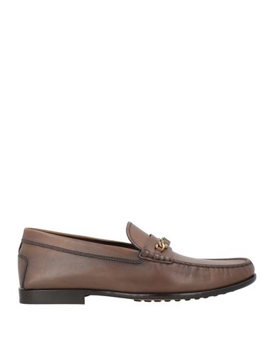 Tod's Man Loafers Chocolate Brown Size 7.5 Leather In Brown