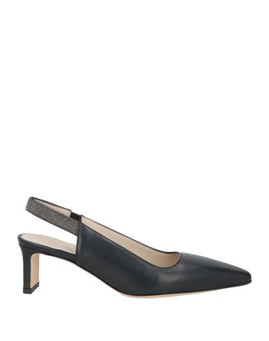 Fabiana Filippi Woman Pumps Black Size 6 Leather In Black