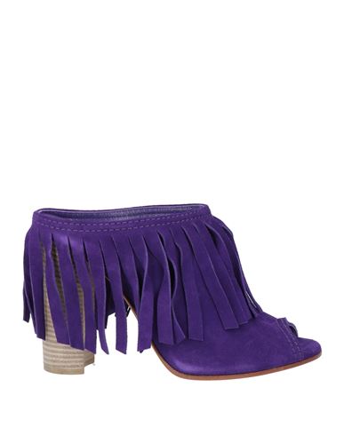 Casadei Woman Mules & Clogs Purple Size 7 Leather