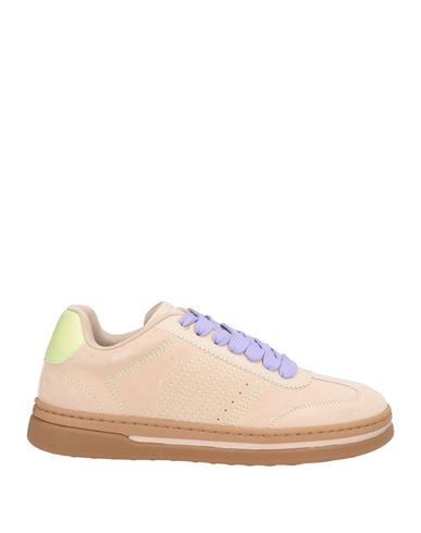 Pinko Woman Sneakers Sand Size 8 Cow Leather In Nude