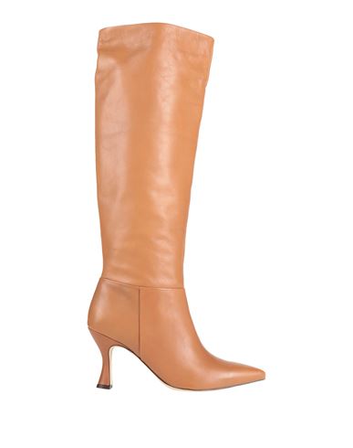 Paola Ferri Woman Boot Tan Size 11 Leather In Brown
