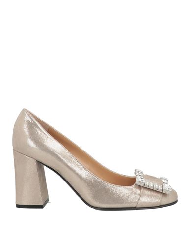 Sergio Rossi Woman Pumps Khaki Size 8 Leather