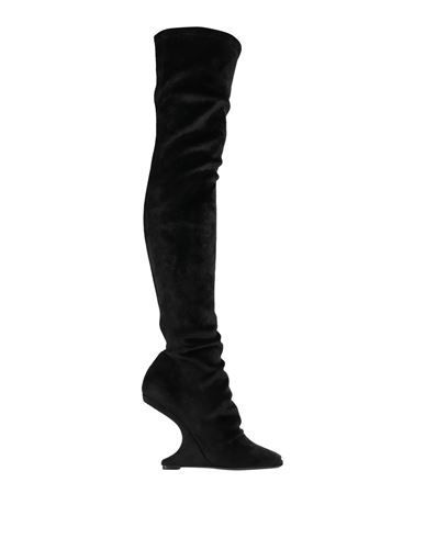 Rick Owens Woman Boot Black Size 11 Textile Fibers In Black