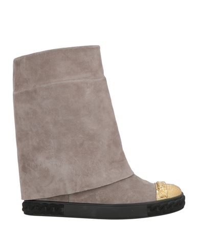 Casadei Woman Ankle Boots Grey Size 11 Leather In Gray