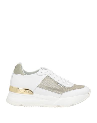 Rucoline Woman Sneakers Platinum Size 8 Calfskin, Polyamide, Polystyrene In Gray
