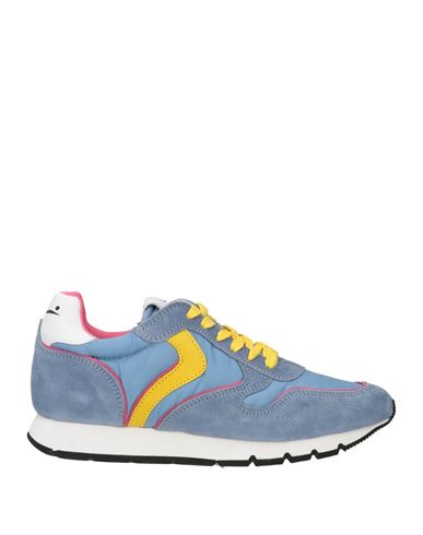 Voile Blanche Woman Sneakers Light Blue Size 7 Leather, Textile Fibers In Blue