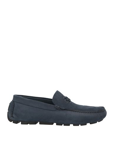 Baldinini Man Loafers Midnight Blue Size 9 Leather