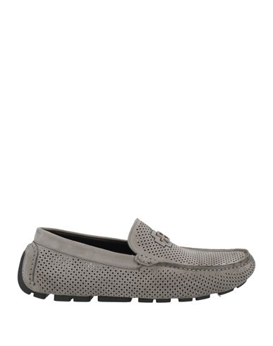 Baldinini Man Loafers Grey Size 9 Leather In Gray