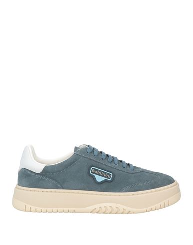 Baldinini Man Sneakers Slate Blue Size 9 Leather