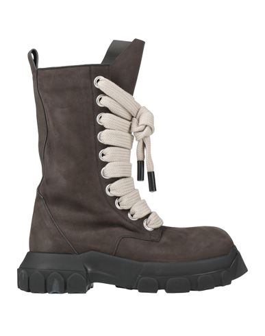 Rick Owens Man Boot Charcoal Size 11 Leather In Brown