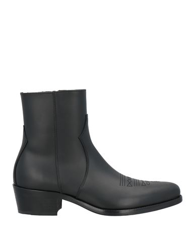 Giovanni Conti Man Ankle Boots Black Size 9 Leather In Black