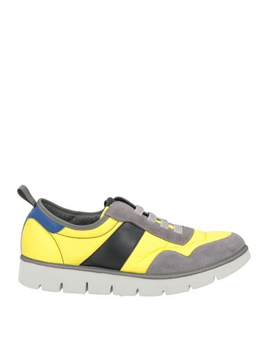 Pànchic Panchic Man Sneakers Yellow Size 10 Leather, Nylon In Yellow
