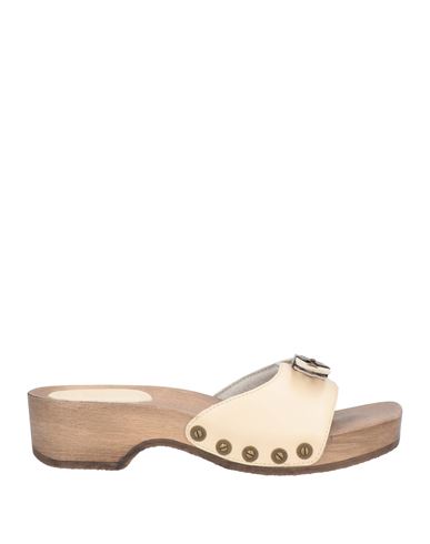 Re/done & Scholl Woman Mules & Clogs Beige Size 8 Leather