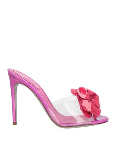 René Caovilla Rene' Caovilla Woman Sandals Fuchsia Size 8 Leather, Plastic In Pink