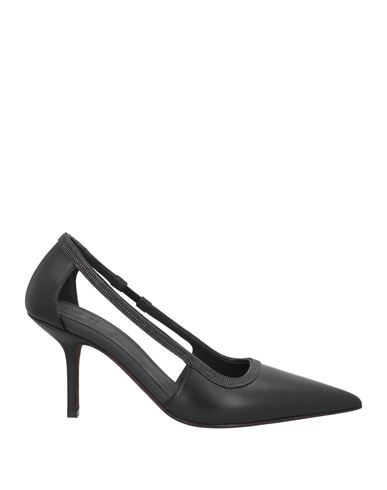 Brunello Cucinelli Woman Pumps Black Size 8 Leather