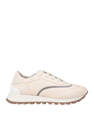Brunello Cucinelli Woman Sneakers Cream Size 8 Leather In White