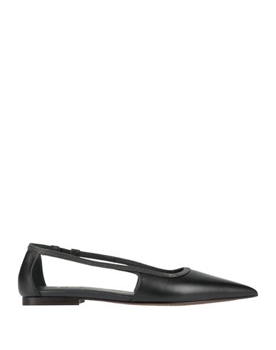 Brunello Cucinelli Woman Ballet Flats Black Size 7 Leather