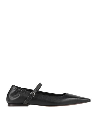 Brunello Cucinelli Woman Ballet Flats Black Size 8 Leather