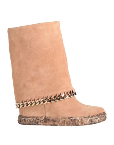 Casadei Woman Ankle Boots Sand Size 7 Leather In Neutral