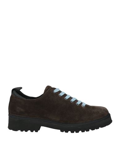 Pànchic Panchic Woman Lace-up Shoes Dark Brown Size 7 Leather In Brown