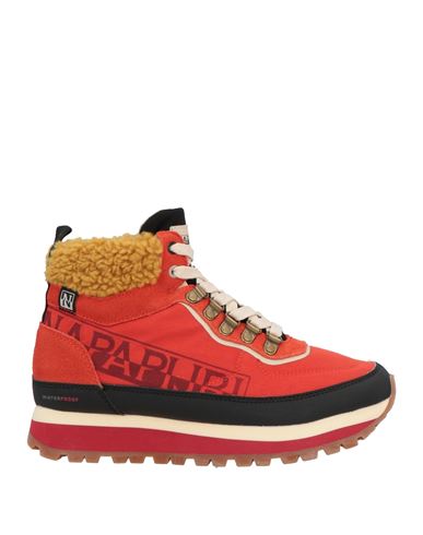 Napapijri Woman Sneakers Red Size 6.5 Leather