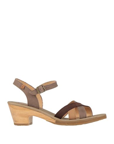 El Naturalista Woman Sandals Taupe Size 8 Leather In Brown