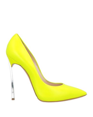Casadei Woman Pumps Lime Green Size 10 Leather