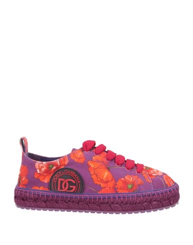 Dolce & Gabbana Woman Espadrilles Purple Size 6.5 Textile Fibers