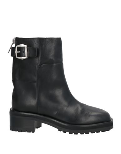 Jimmy Choo Woman Ankle Boots Black Size 8 Calfskin In Black