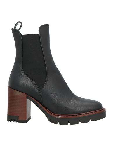 Lorenzo Mari Woman Ankle Boots Black Size 11 Calfskin