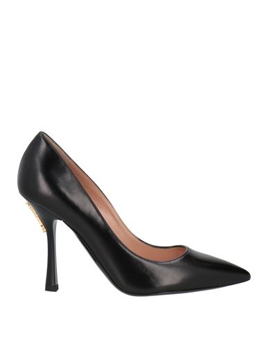 Moschino Couture Woman Pumps Black Size 8 Leather In Black