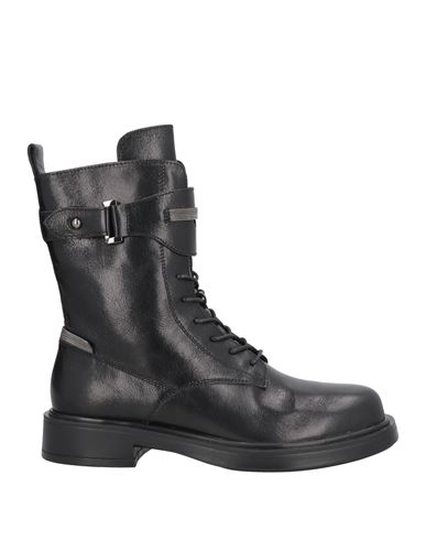 Emanuélle Vee Woman Ankle Boots Black Size 8 Leather In Black