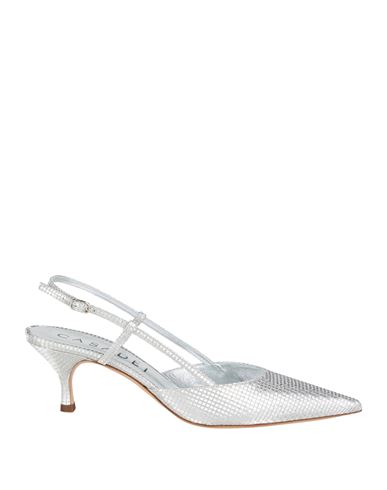 Casadei Woman Pumps Silver Size 8 Leather In Silver