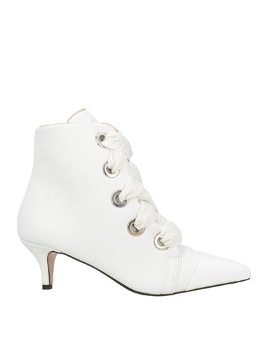Ovyè Ovyé Woman Ankle Boots White Size 8 Leather In White