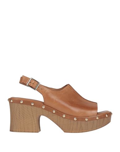 Tamaris Woman Mules & Clogs Tan Size 10 Leather In Brown