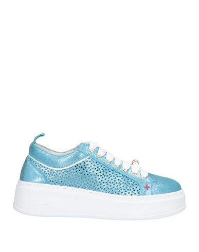 Gio+ Woman Sneakers Azure Size 6 Leather In Blue