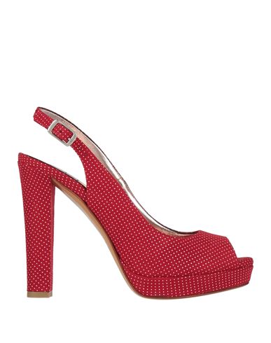 Albano Woman Sandals Red Size 7 Textile Fibers In Red