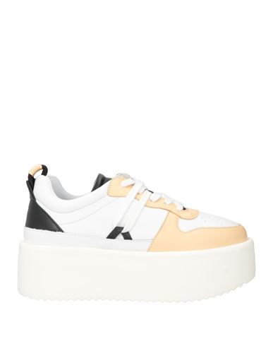 Inuikii Woman Sneakers Apricot Size 8 Leather In Orange