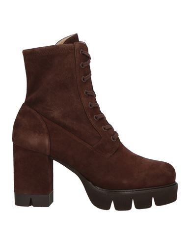 Stuart Weitzman Woman Ankle Boots Dark Brown Size 7.5 Leather