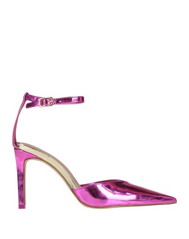 Fornarina Glam Woman Pumps Magenta Size 7.5 Textile Fibers In Purple