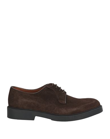 Calpierre Man Lace-up Shoes Dark Brown Size 9 Leather