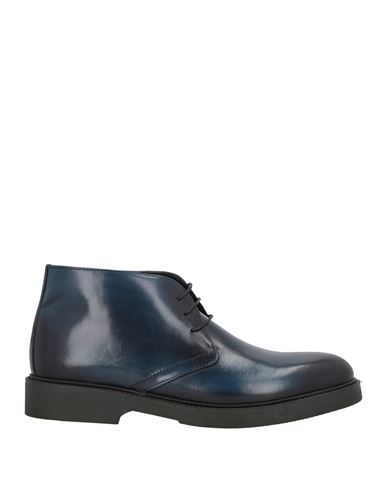 Calpierre Man Ankle Boots Navy Size 9 Calfskin
