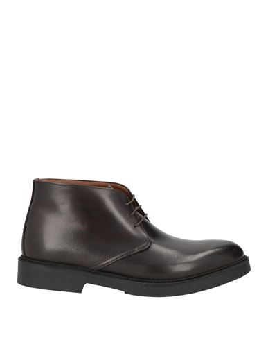 Calpierre Man Ankle Boots Dark Brown Size 9 Calfskin