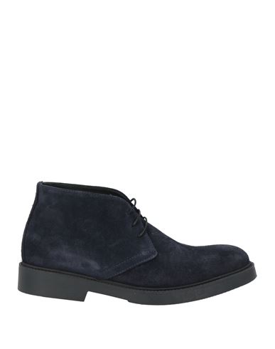 Calpierre Man Ankle Boots Midnight Blue Size 9 Leather