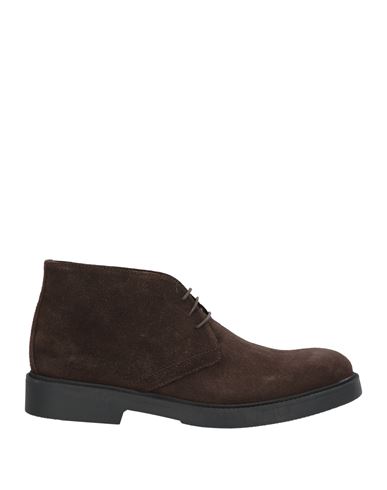 Calpierre Man Ankle Boots Dark Brown Size 9 Leather