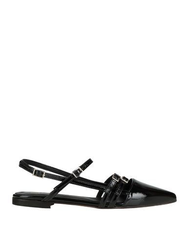 Divine Follie Woman Ballet Flats Black Size 8 Textile Fibers In Black